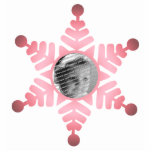 Rosa Stern-Schneeflocke-Foto-Weihnachtsverzierung Fotoausschnitt