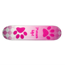 Rosa Tatzencooler Girly Skateboard Individuelle Skateboarddecks