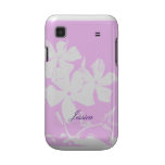 Rosa-u. weißepersonalisierte Samsungs-mit Blumenga