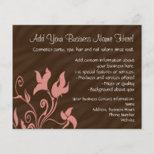 Rosa-und Brown-Strudel-Make-upkünstler oder Salon Custom Flyer