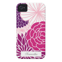 Rosa und lila Mod mit Blumen