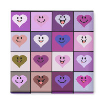 Rosa und lila smiley-Herzen