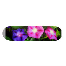 Rosa und lila Winden Skateboarddeck