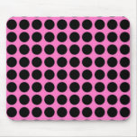 Rosa und schwarzer Tupfen Mousepad