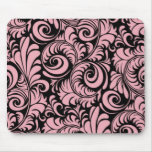 Rosa und schwarzer Wirbel Mousepad