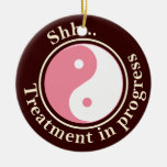 Rosa Yin Yang stören nicht Zeichen Weinachtsornamente