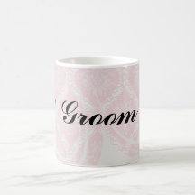 Rosa zwei und eleganter Sahnedamast Kaffeetasse