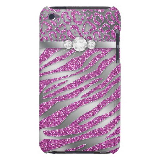 Rose chic de couverture d'iPod de zèbre de léopard Coque iPod Touch Case-Mate