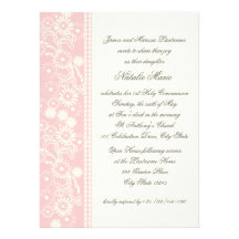 Rose de marguerite de communion invitation personnalisée
