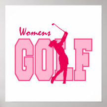 Rose du golf des femmes posters