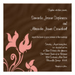 Rose et remous de Brown Invitations