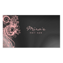 Rose gris de aménagement floral de carte de visite