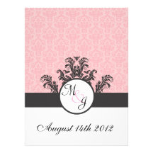 Rose mariage damassé de sucrerie de coton cartons d'invitation