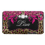 Rose noir de léopard de couverture chic d'iPod à p Étui iPod Touch
