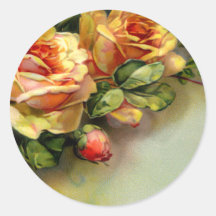 Roses jaunes autocollant