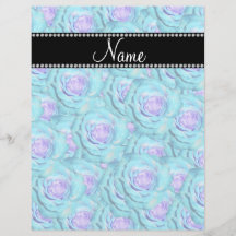 Roses nommés personnalisés de turquoise prospectus personnalisés