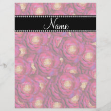 Roses roses marron nommés personnalisés tract customisé