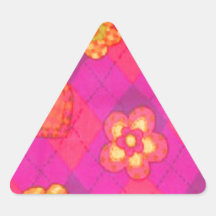 ROSES STICKERS EN TRIANGLE