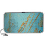 Rostiges Metall mit einem Sprung des Blaus Mp3 Speaker