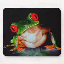Rot-mit Augen Baum-Frosch-Mausunterlage Mauspads
