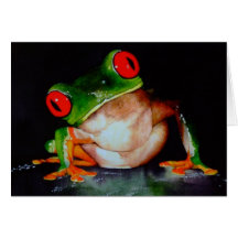Rot-mit Augen Baumfroschkarte