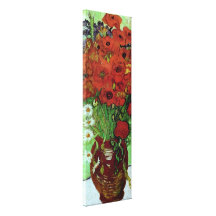 Rote Mohnblumen-u. Gänseblümchen-schöne Kunst Van  Leinwanddrucke
