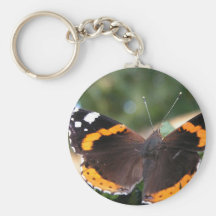 Roter Admirals-Schmetterling Keychain Schlüsselband
