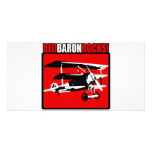 Roter Baron Rocks! Individuelle Foto Karte
