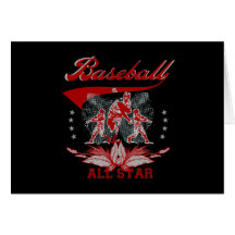 Roter Baseball-All-Star- T-Shirts und Geschenke Karte
