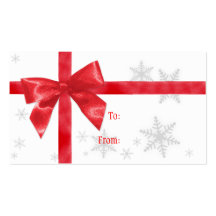 Roter Bogen-Weihnachtsgeschenk-Umbau Visitenkarten Vorlagen