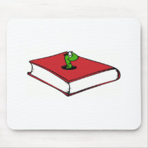 Roter Buch-Wurm Mauspad