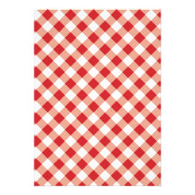 Roter Gingham Individuelle Ankündigskarten