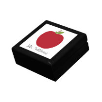 Roter Lehrer-Geschenk-Kasten Apples personalisiert