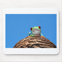 roter mit Augen Baumfrosch Mauspads