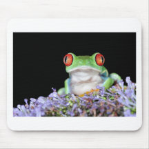 roter mit Augen Baumfrosch Mauspads