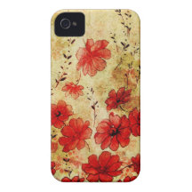 Roter Schmutz BlumeniPhone 4 iPhone 4 Case-Mate Hüllen