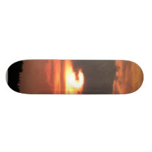 Roter Sonnenuntergang auf Himmel Individuelles Deck