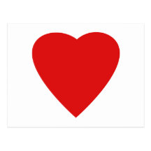 Roter und weißer Liebe-Herz-Entwurf Postkarte