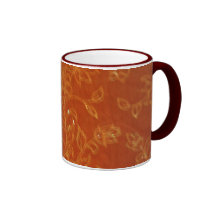 rotes Blumenmuster Kaffee Tasse