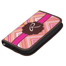 Rotes Diags Monogramm Folio Planer
