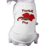 Rotes Fußball-Hundehemd Hundeklamotten