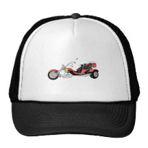 rotes Motorrad trike Truckercap