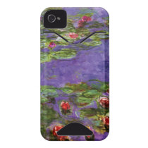 Rotes Wasser-Lilien iPhone 4 Case-Mate-Fall