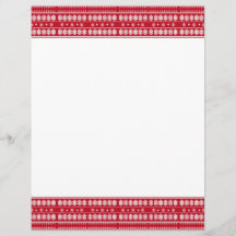rotes weißes Schneeflocke Weihnachtsmuster Vollfarbige Flyer