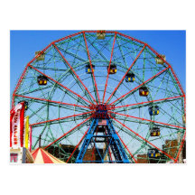 Roue de merveille - Coney Island, carte postale de