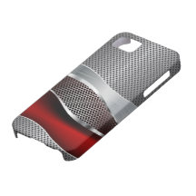 Rouge de chrome futuriste de pointe de maille coques Case-Mate iPhone 5