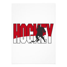 rouge des textes d'hockey faire-parts