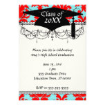 rouge et damassé formelle d'aqua belle invitations personnalisées
