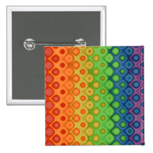 ROYGBIV Regenbogen-Blasen verzerrte Farben Buttons