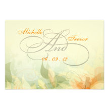 RSVP - Cartes florales de fantaisie de réponse de  Invitations